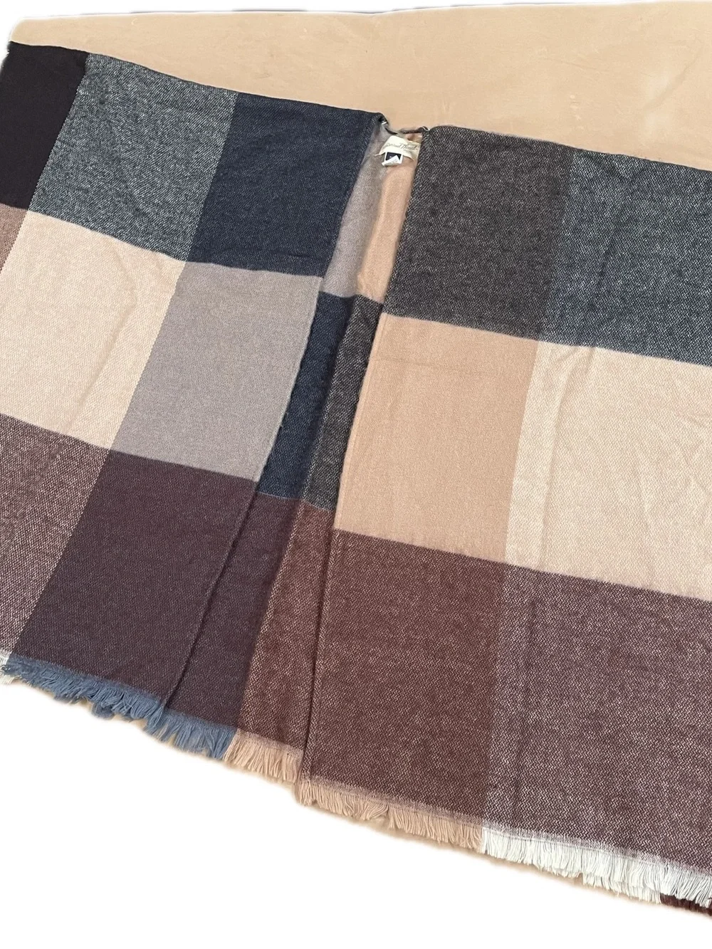 Universal Thread Colorblock Throw in Blush, Mauve & Charcoal